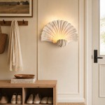 Coralie Vintage Natural Sandstone Shell Wall Lamp