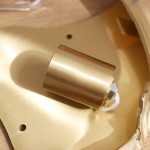 Keaton Modern Art Deco Brass Glass Seashell Wall Sconce