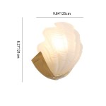 Keaton Modern Art Deco Brass Glass Seashell Wall Sconce