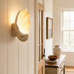 Kristian French Vintage Ceramic Cream Shell Wall Sconce