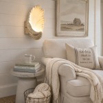 Kristian French Vintage Ceramic Cream Shell Wall Sconce