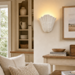 Layton French Coastal Shell Wall Sconce