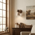 Jericho Wabi-Sabi Travertine Wood Tapered Wall Light