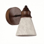 Jericho Wabi-Sabi Travertine Wood Tapered Wall Light