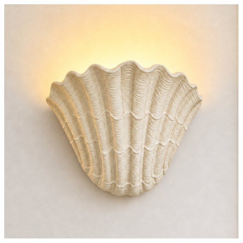 Layton French Coastal Shell Wall Sconce