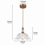 Vilkas Vintage Flower Shaped Glass Pendant Light