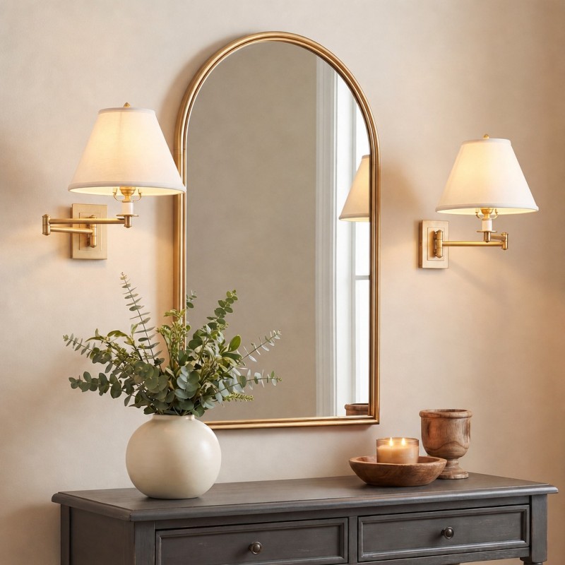 Ozona Metal Swing Arm Wall Lamp