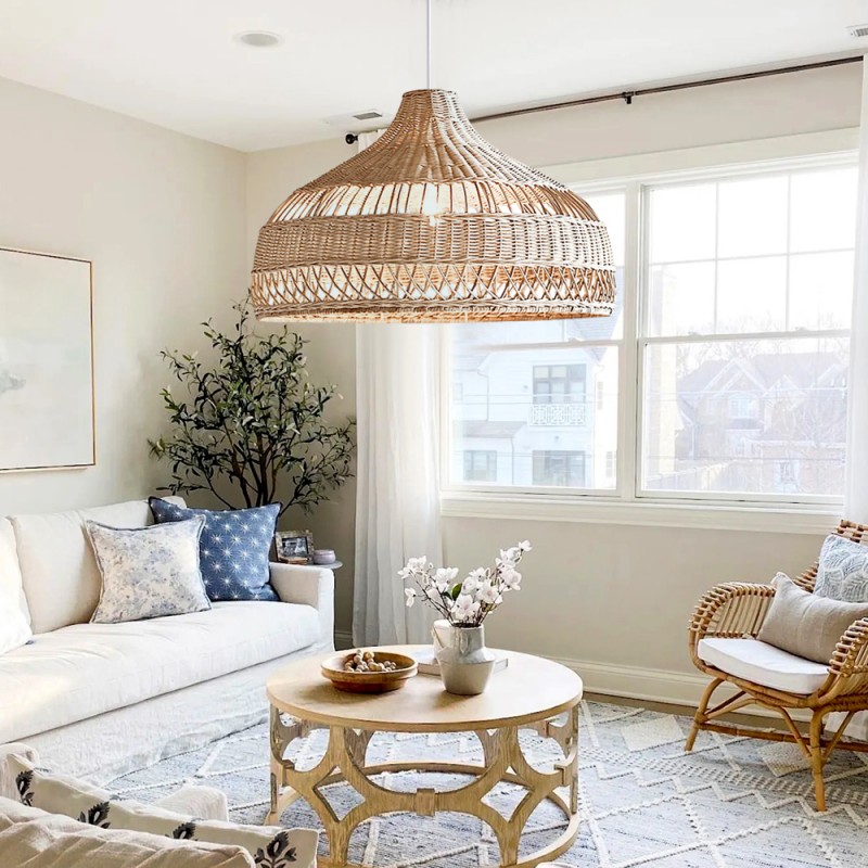 Wisteria Handmade Woven Rattan Pendant Light