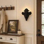 Brinley French Mid-century Resin Scallop Wall Sconce