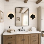 Brinley French Mid-century Resin Scallop Wall Sconce