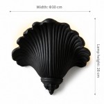 Brinley French Mid-century Resin Scallop Wall Sconce