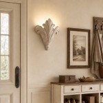 Brinley French Mid-century Resin Scallop Wall Sconce