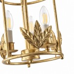 Bailee Vintage Leaf & Bird 3-Light Cage Pendant Light