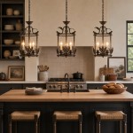 Bailee Vintage Leaf & Bird 3-Light Cage Pendant Light
