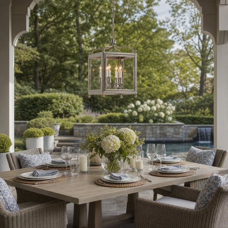 Leroy Vintage Metal 4-Light Lantern Pendant Light