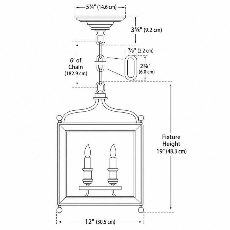Leroy Vintage Metal 4-Light Lantern Pendant Light