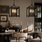 Leroy Vintage Metal 4-Light Lantern Pendant Light