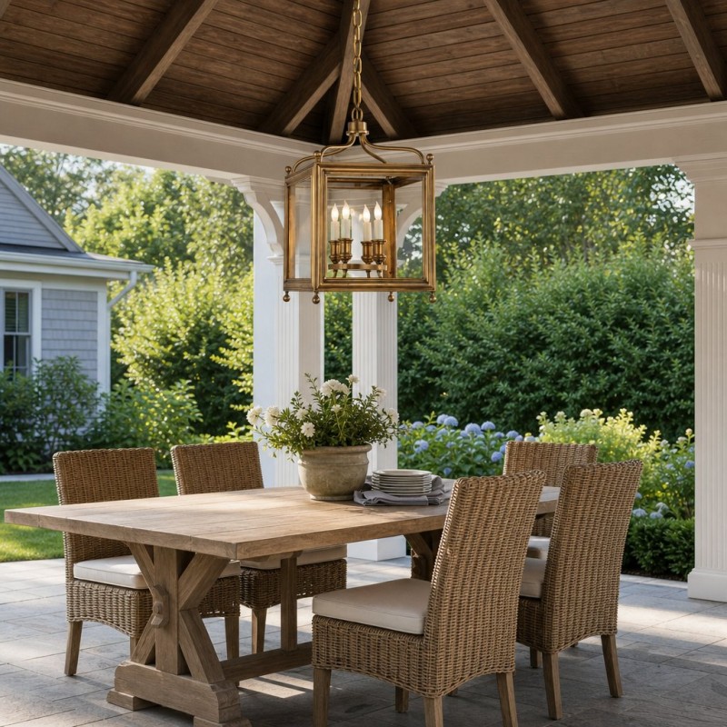Leroy Vintage Metal 4-Light Lantern Pendant Light