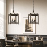 Leroy Vintage Metal 4-Light Lantern Pendant Light