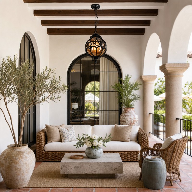 Magnus Farmhouse Outdoor Patio Porch Round Pendant Light