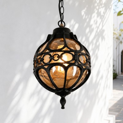 Magnus Farmhouse Outdoor Patio Porch Round Pendant Light