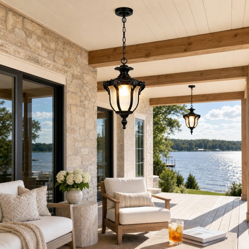 Malcolm Farmhouse Outdoor Porch Lantern Pendant Light