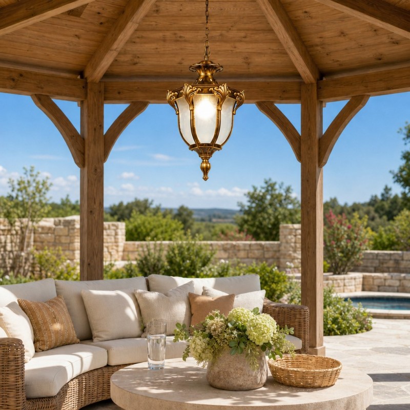 Malcolm Farmhouse Outdoor Porch Lantern Pendant Light