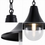 Marshall Farmhouse Outdoor Patio Porch Black Pendant Light