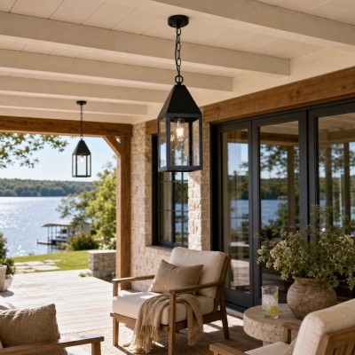 Merrick Farmhouse Outdoor Patio Porch Small Pendant Light
