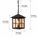 Miles Farmhouse Outdoor Patio Porch Black Pendant Light