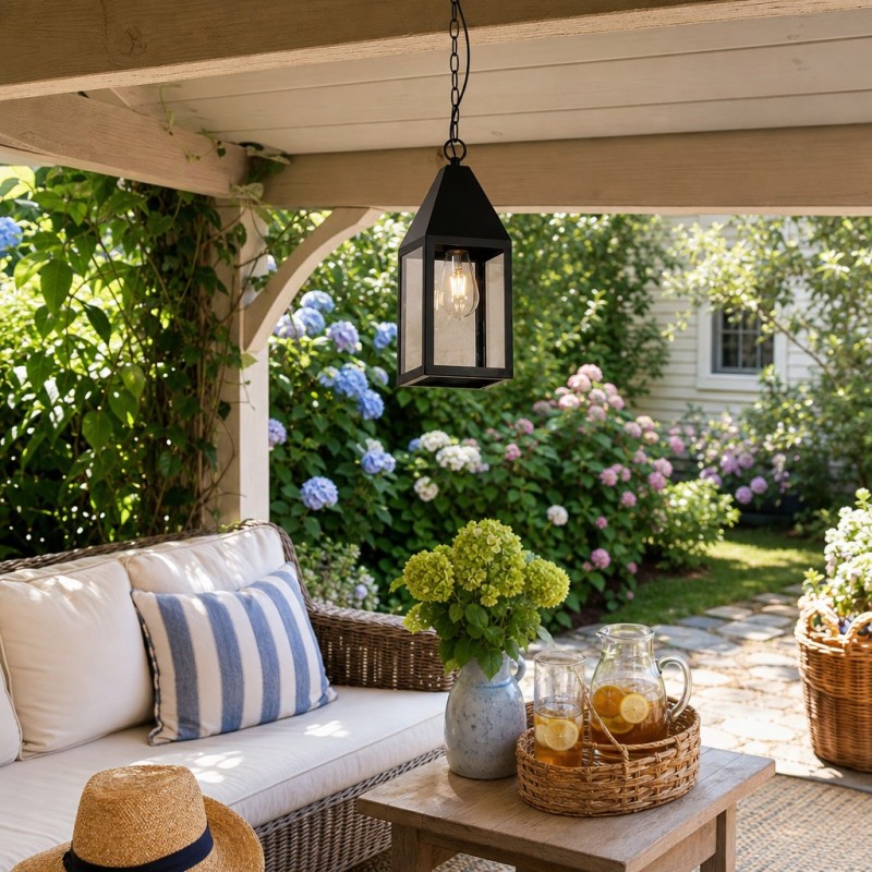 Merrick Farmhouse Outdoor Patio Porch Small Pendant Light