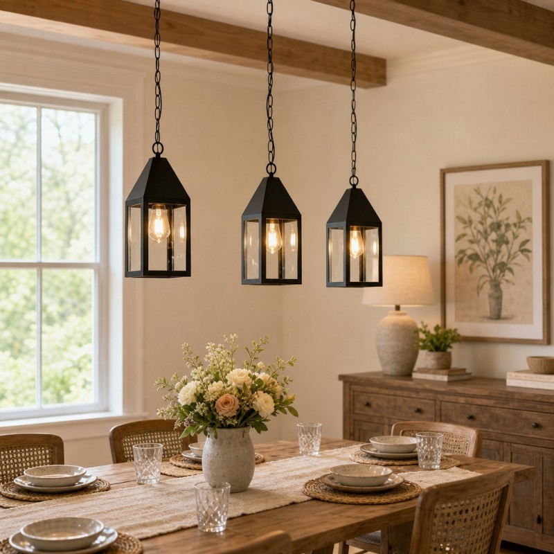 Merrick Farmhouse Outdoor Patio Porch Small Pendant Light