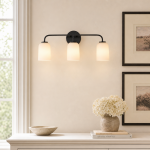 Bransen Modern Milk Glass 2/3-Light Vanity Wall Sconce