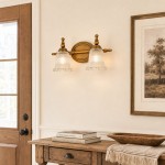 Cormac French Vintage Ribbed Glass Flower Wall Sconce