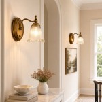 Cormac French Vintage Ribbed Glass Flower Wall Sconce