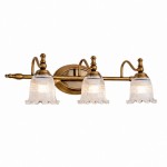 Cormac French Vintage Ribbed Glass Flower Wall Sconce