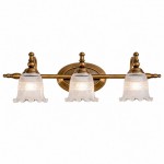 Cormac French Vintage Ribbed Glass Flower Wall Sconce