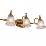 Cormac French Vintage Ribbed Glass Flower Wall Sconce