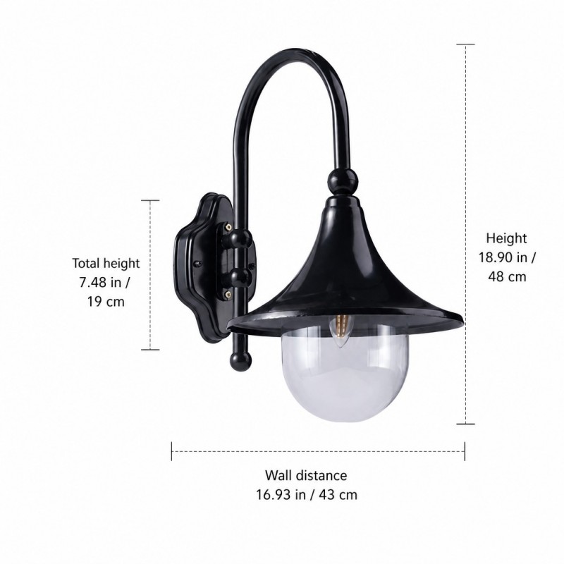 Rafferty Farmhouse Metal Outdoor Porch Wall Light