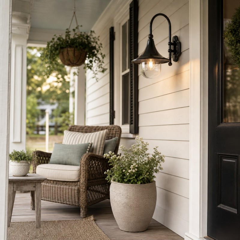 Rafferty Farmhouse Metal Outdoor Porch Wall Light