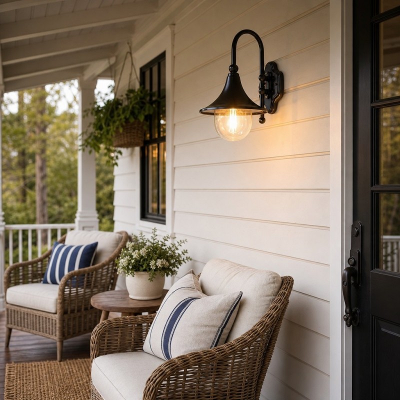 Rafferty Farmhouse Metal Outdoor Porch Wall Light