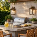 Reid Farmhouse Outdoor Brass Lantern Patio Wall Light