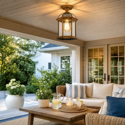 Percy Farmhouse Outdoor Patio Ceiling Light