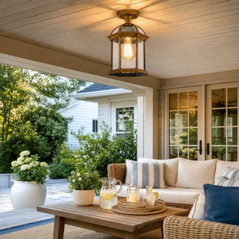 Percy Farmhouse Outdoor Patio Ceiling Light