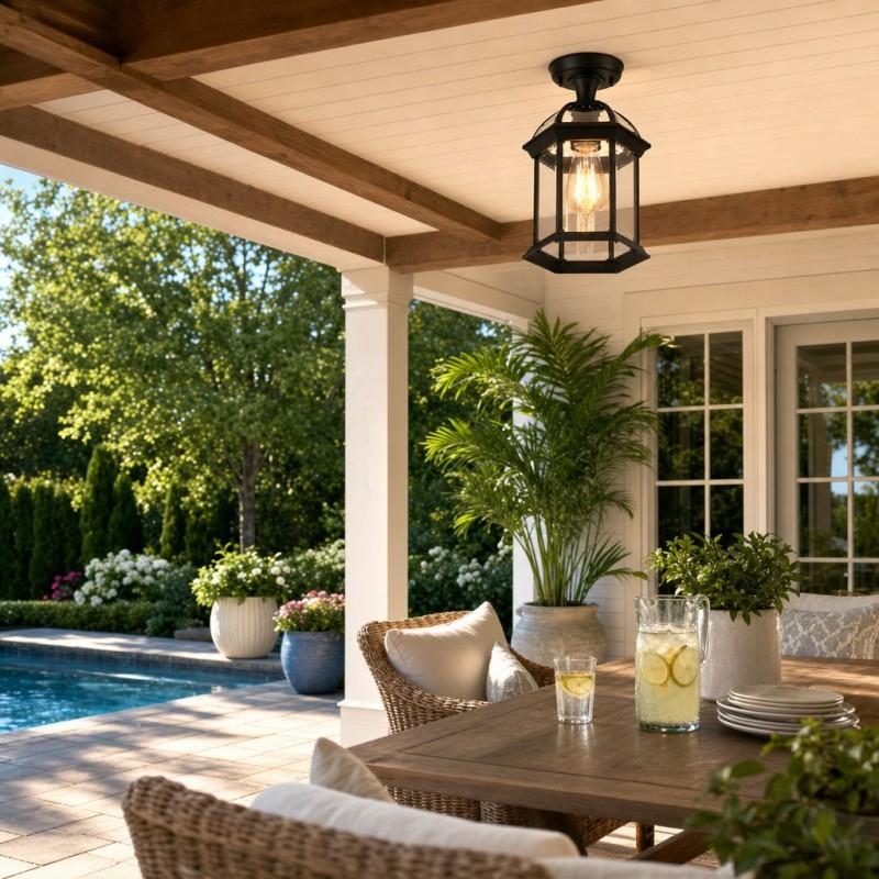 Percy Farmhouse Outdoor Patio Ceiling Light