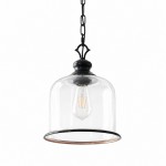 Sander Farmhouse Glass Round Pendant Light