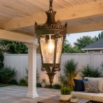 Sawyer Farmhouse Outdoor Patio Black Metal Pendant Light
