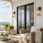 Lindsay Farmhouse Black And Brass Outdoor Lantern Wall Light