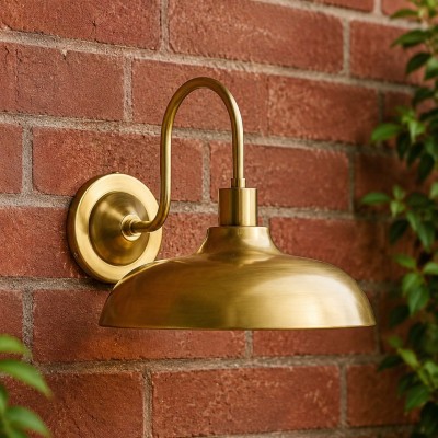 Gwydion Modern Farmhouse Dome Exterior Wall Light