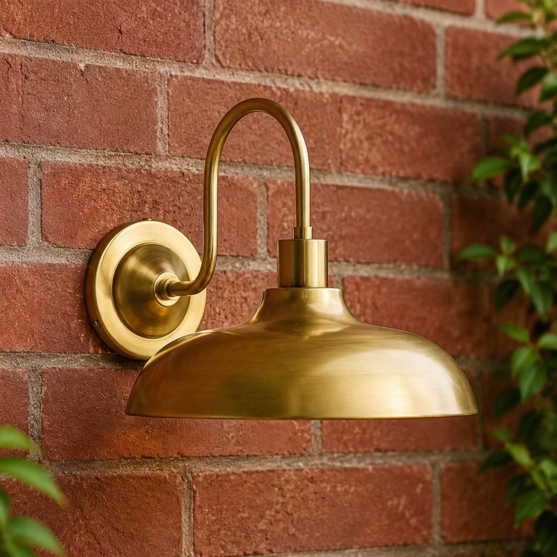 Gwydion Modern Farmhouse Dome Exterior Wall Light